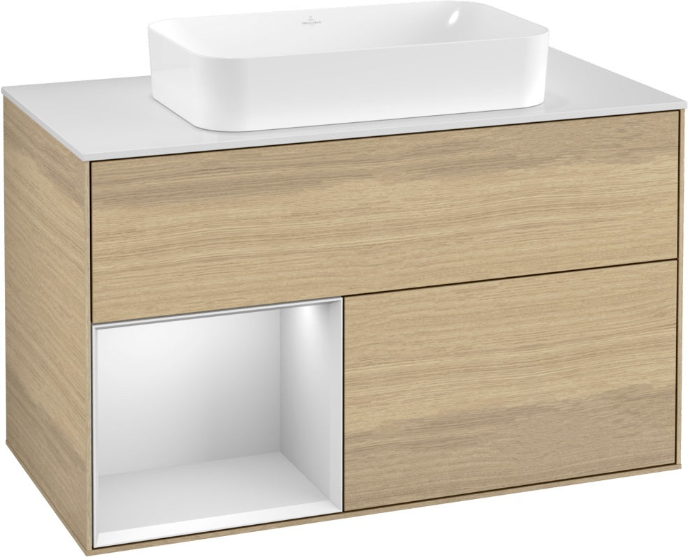 Villeroy & Boch Waschtischunterschrank Finion G241GF Glossy White Lacquer 1000 mm mit Beleuchtung