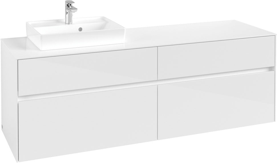 Villeroy & Boch Waschbeckenunterschrank Collaro C078 1600 mm Glossy White mit 4 Auszügen