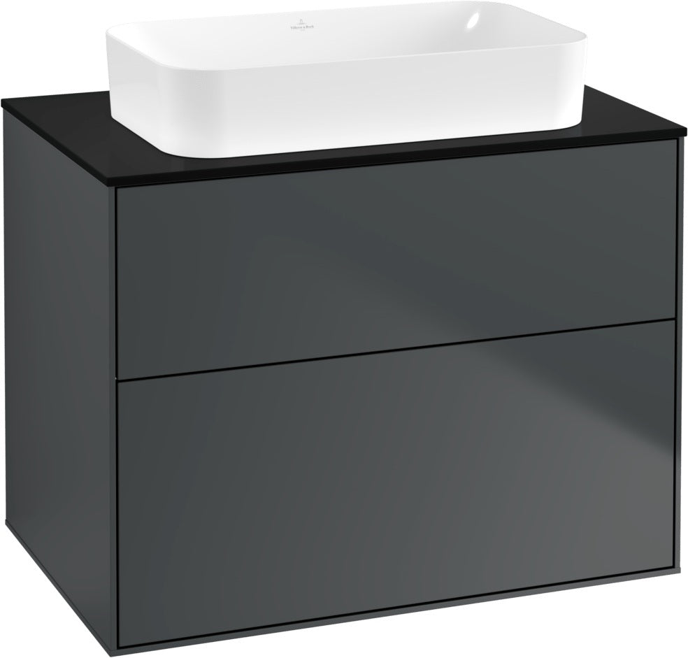 Villeroy & Boch Waschtischunterschrank Finion G6310 800 mm Anthracite Matt Lacquer mit Beleuchtung