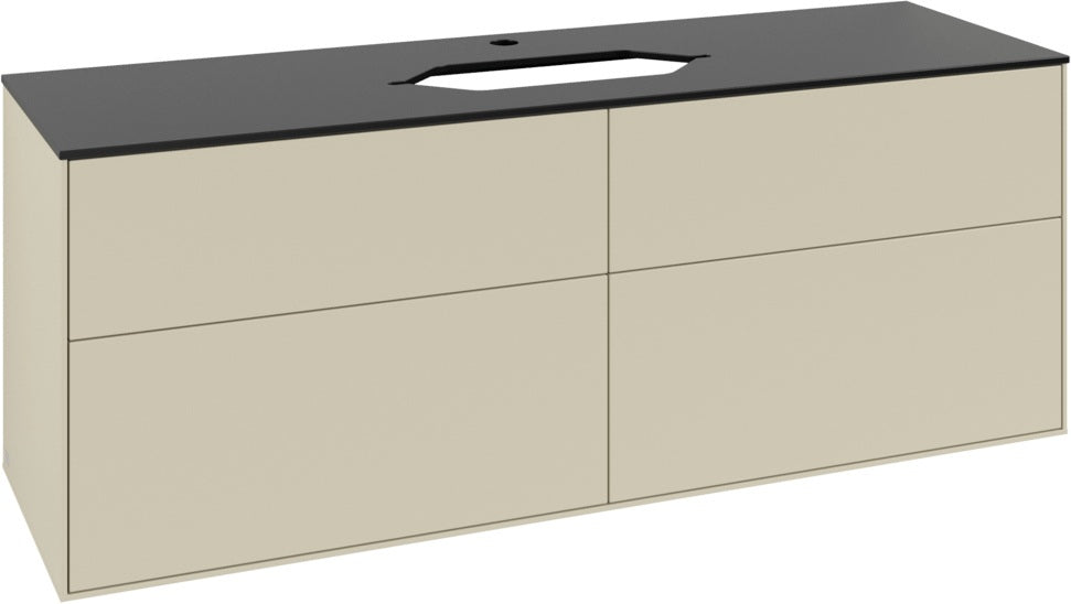 Villeroy & Boch Finion Waschtischunterschrank 1600 mm Anthrazit Matt mit LED-Beleuchtung