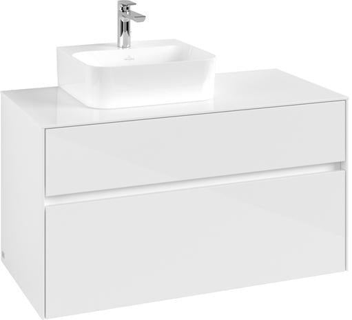 Villeroy & Boch Waschbeckenunterschrank Collaro C09500 1000 mm Glossy White mit SoftClosing