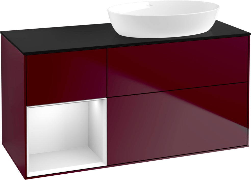 Villeroy & Boch Waschtischunterschrank Finion FA42G 1200 mm Glossy White Lacquer mit Beleuchtung