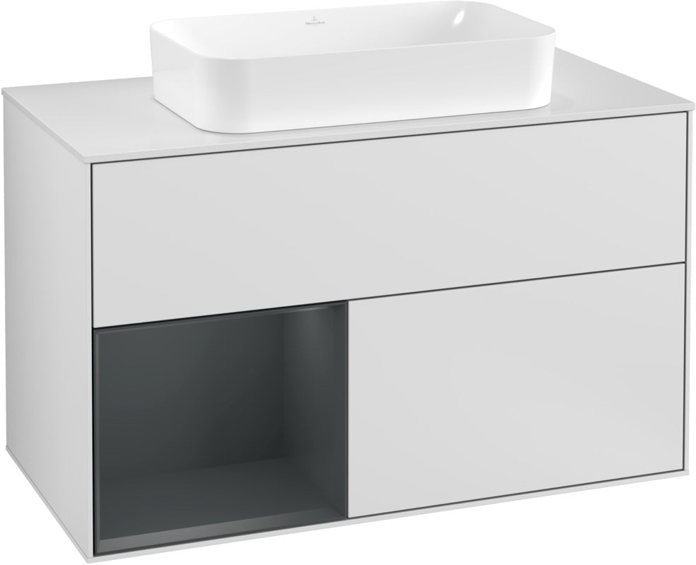 Villeroy & Boch Waschtischunterschrank Finion G241GF Glossy White Lacquer 1000 mm mit Beleuchtung