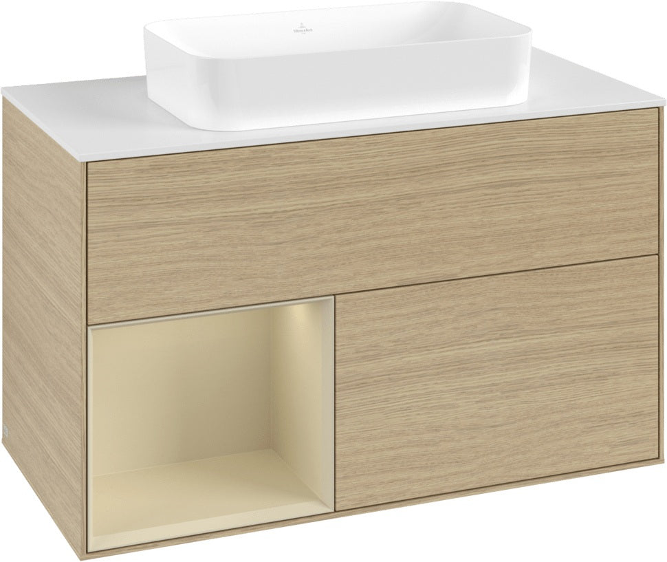 Villeroy & Boch Finion Waschtischunterschrank 1000 mm Glossy White Lacquer – mit LED-Beleuchtung & SoftClosing