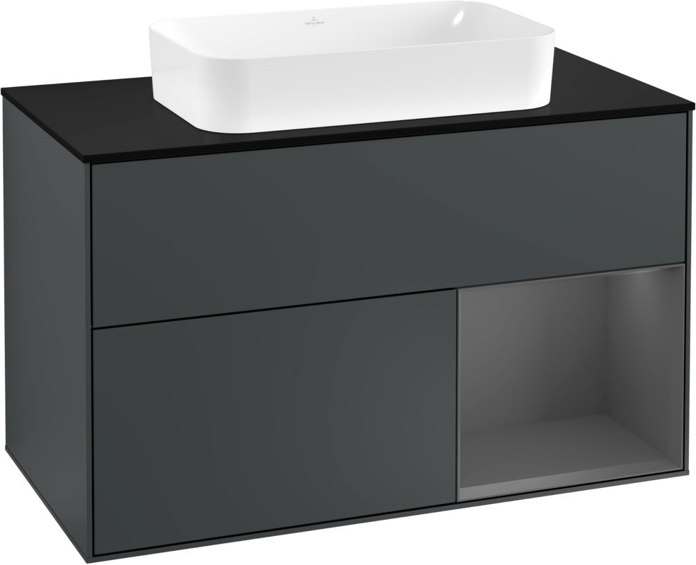 Villeroy & Boch Waschtischunterschrank Finion F252G 1000 mm Glossy White Lacquer mit LED-Beleuchtung