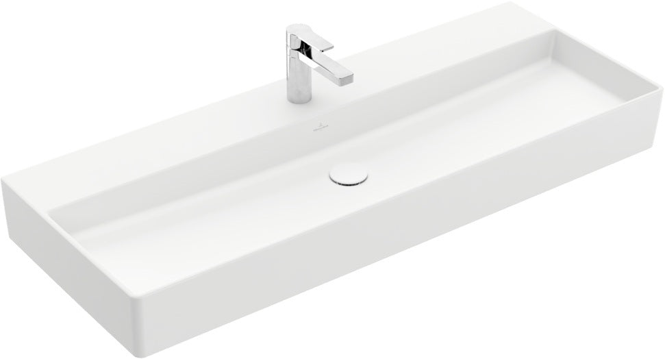 Villeroy & Boch Wandwaschbecken Memento 2.0 Graphite CeramicPlus 1200 mm – Matt, TitanCeram, Wandmontage