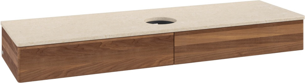 Villeroy & Boch Antao Waschtischunterschrank 1600 mm Warm Walnut mit LED-Beleuchtung