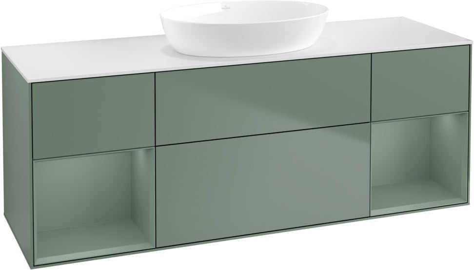 Villeroy & Boch Finion Waschtischunterschrank GD01GF 1600 mm Glossy White Lacquer mit Beleuchtung