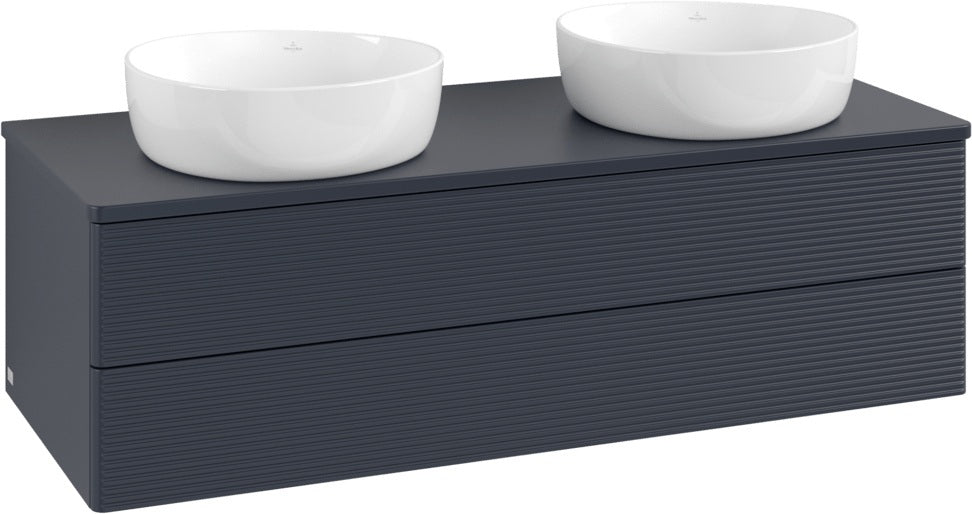 Villeroy & Boch Antao Waschbeckenunterschrank 1200 mm Anthrazit Matt – 2 Auszüge, Push-to-Open