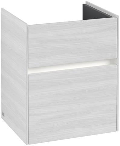 Villeroy & Boch Collaro Waschtischunterschrank 460 mm mit LED-Beleuchtung und 2 Auszügen – Black Matt Lacquer