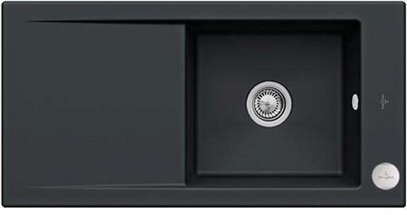 Villeroy & Boch Timeline 60 Flat Einbauspüle 965x475mm Ebony CeramicPlus reversibel