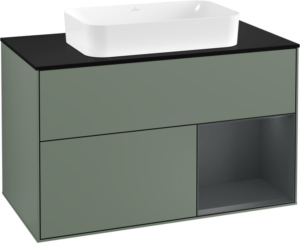 Villeroy & Boch Waschtischunterschrank Finion F252G 1000 mm Glossy White Lacquer mit LED-Beleuchtung