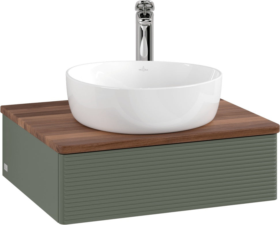 Villeroy & Boch Waschtischunterschrank Antao 600 mm Anthrazit Matt mit LED-Auszugsbeleuchtung
