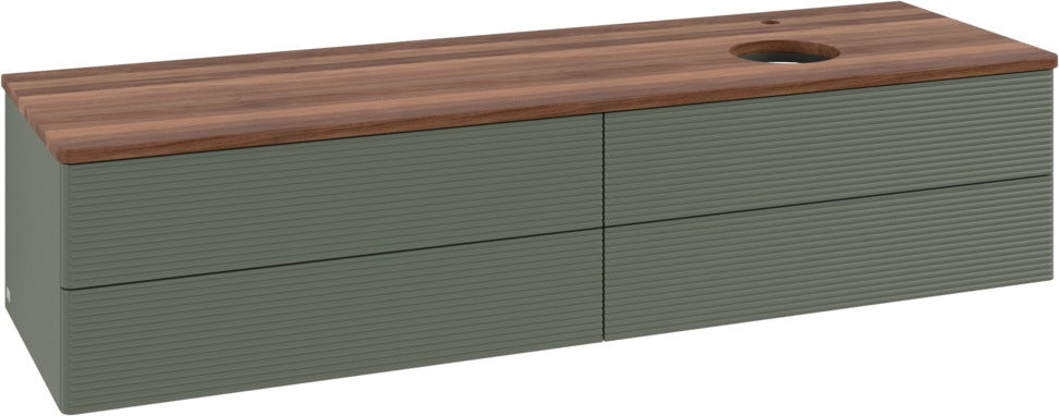Villeroy & Boch Waschtischunterschrank Antao 1600 mm Anthrazit mit LED-Auszugsbeleuchtung