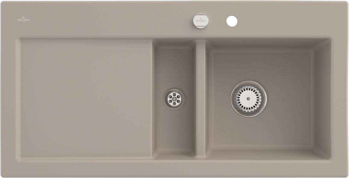 Villeroy & Boch Einbauspüle Subway 60 Ivory CeramicPlus – 1000 mm Keramik mit Abtropffläche
