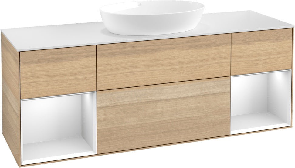 Villeroy & Boch Finion Waschtischunterschrank GD01GF 1600 mm Glossy White Lacquer mit Beleuchtung
