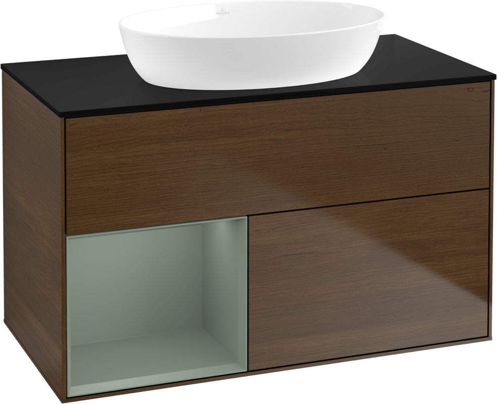 Villeroy & Boch Waschtischunterschrank Finion FA12G 1000 mm Glossy White Lacquer mit Beleuchtung