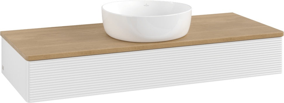 Villeroy & Boch Antao Waschtischunterschrank 1200 mm Glossy White Lacquer mit LED-Beleuchtung