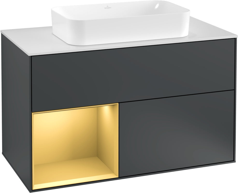 Villeroy & Boch Waschtischunterschrank Finion G241GF Glossy White Lacquer 1000 mm mit Beleuchtung