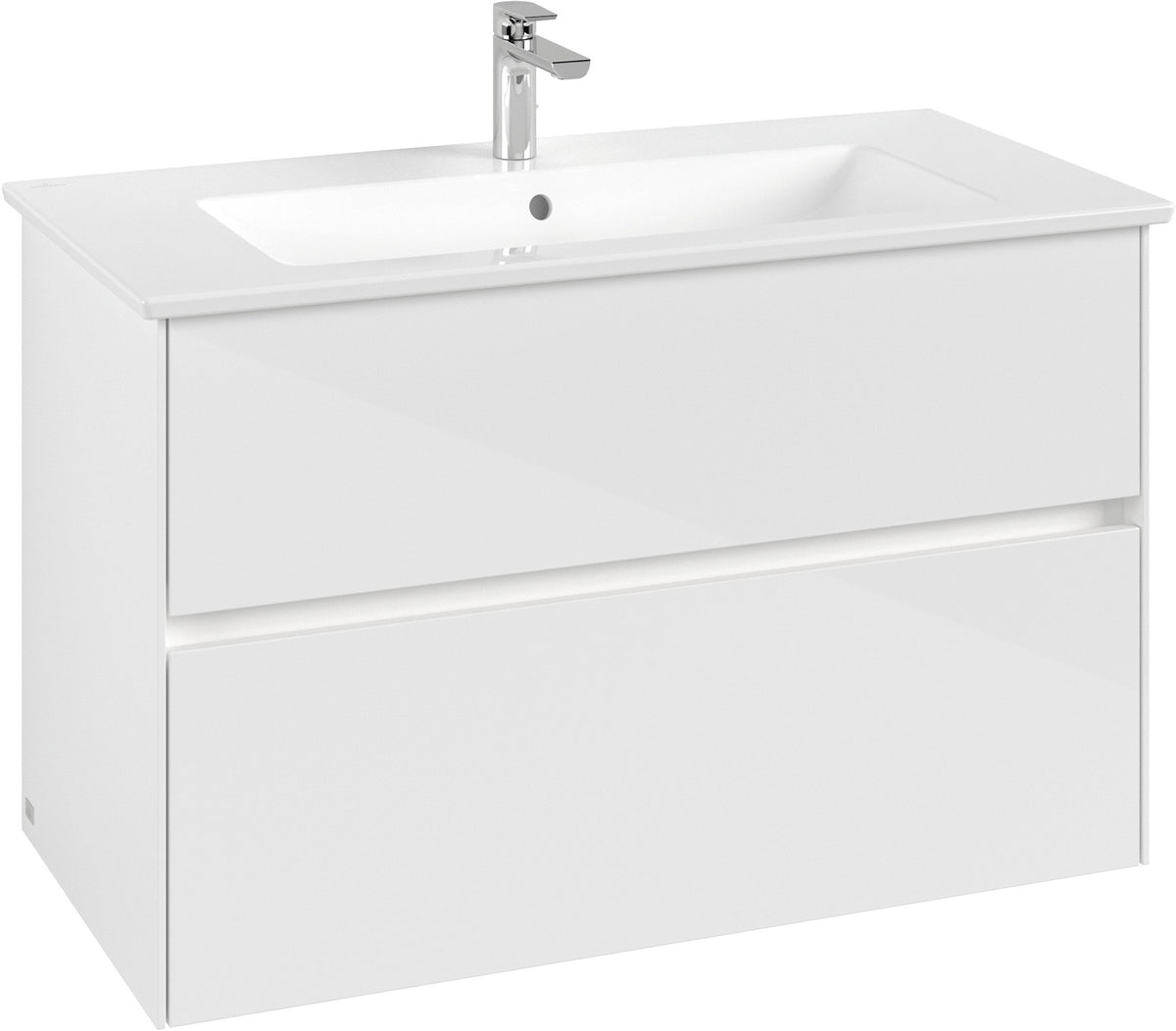Villeroy & Boch Waschtischunterschrank Collaro C145 B0 Glossy White 961 mm mit LED-Beleuchtung