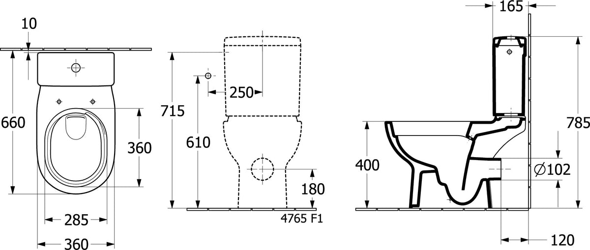 Villeroy & Boch O.novo Tiefspül-WC 5661C1 360x635mm Rund Weiß Alpin