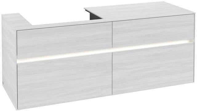 Villeroy & Boch Collaro Waschtischunterschrank 1400 mm Truffle Grey mit LED-Beleuchtung