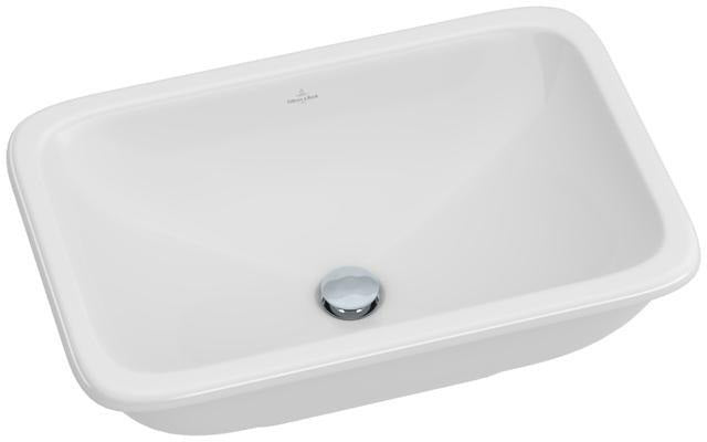 Villeroy & Boch Loop & Friends Einbauwaschtisch 600x405 mm rechteckig mit Überlauf Weiß Alpin