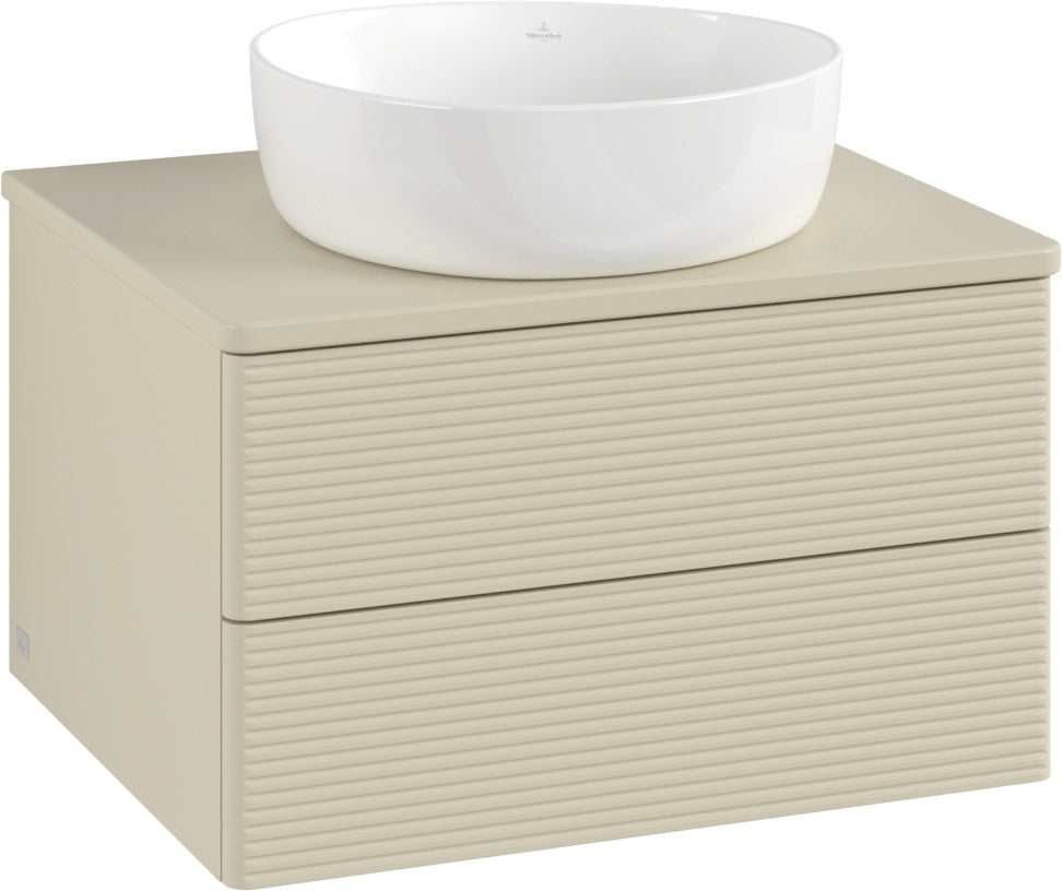 Villeroy & Boch Waschtischunterschrank Antao 600 mm Anthrazit Matt mit LED-Auszugsbeleuchtung