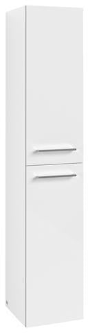 Villeroy & Boch Avento Hochschrank 350 mm Crystal Grey, 2 Türen, links, wandhängend