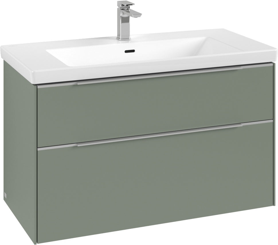 Villeroy & Boch Subway 3.0 Waschtischunterschrank C570L0 Brilliant White mit LED-Beleuchtung und SoftClosing