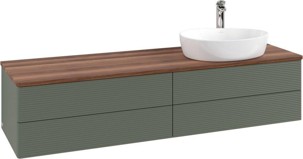 Villeroy & Boch Waschtischunterschrank Antao 1600 mm Anthrazit mit LED-Auszugsbeleuchtung