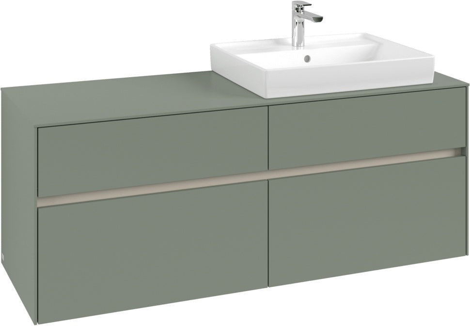 Villeroy & Boch Waschtischunterschrank Collaro C086 B0 1400 mm White Oak mit Beleuchtung und SoftClosing