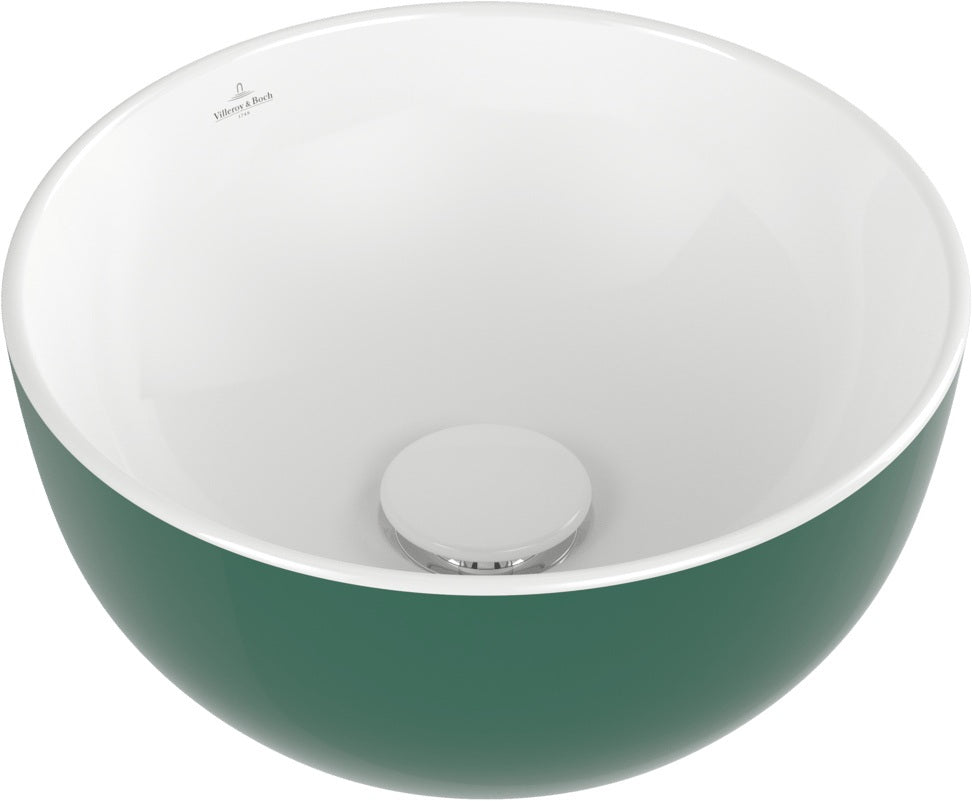 Villeroy & Boch Aufsatzwaschbecken Artis 438932 – Rund, TitanCeram, Forest, 325 mm