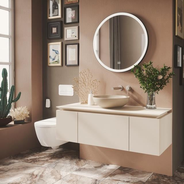 Villeroy & Boch Aufsatzwaschbecken Loop & Friends 4A4 420 mm rund Stone White CeramicPlus