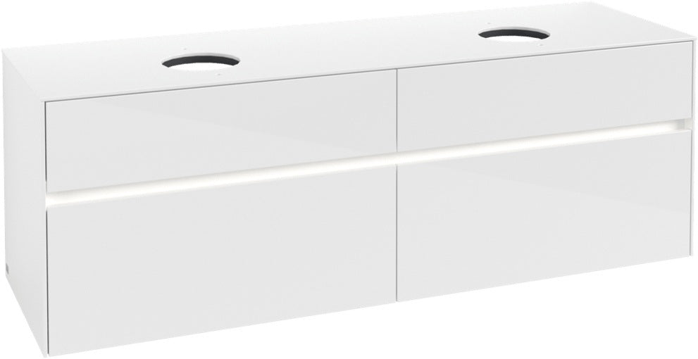 Villeroy & Boch Collaro Waschtischunterschrank 1600 mm Truffle Grey mit LED-Beleuchtung