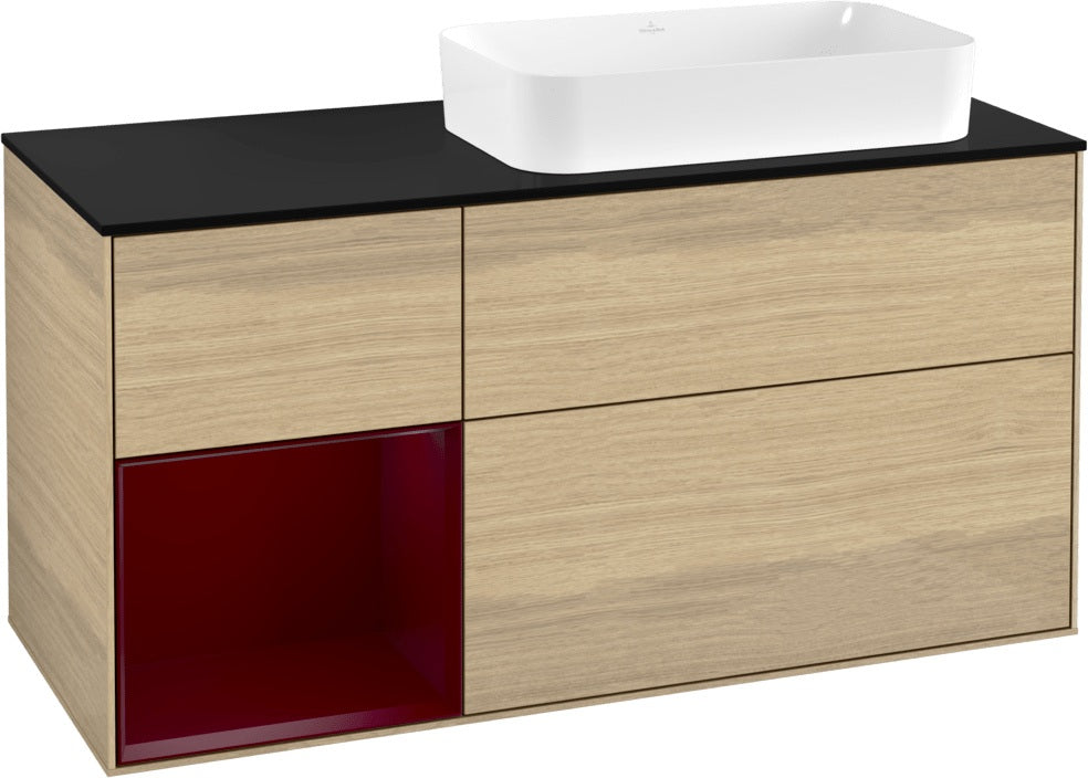 Villeroy & Boch Finion Waschtischunterschrank 120 cm Glossy White Lacquer mit Beleuchtung