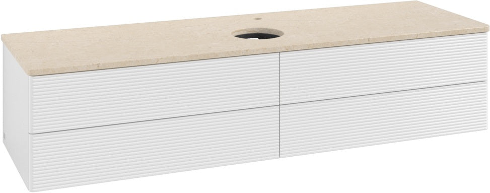 Villeroy & Boch Waschtischunterschrank Antao 1600 mm Glossy White Lacquer mit 4 Auszügen
