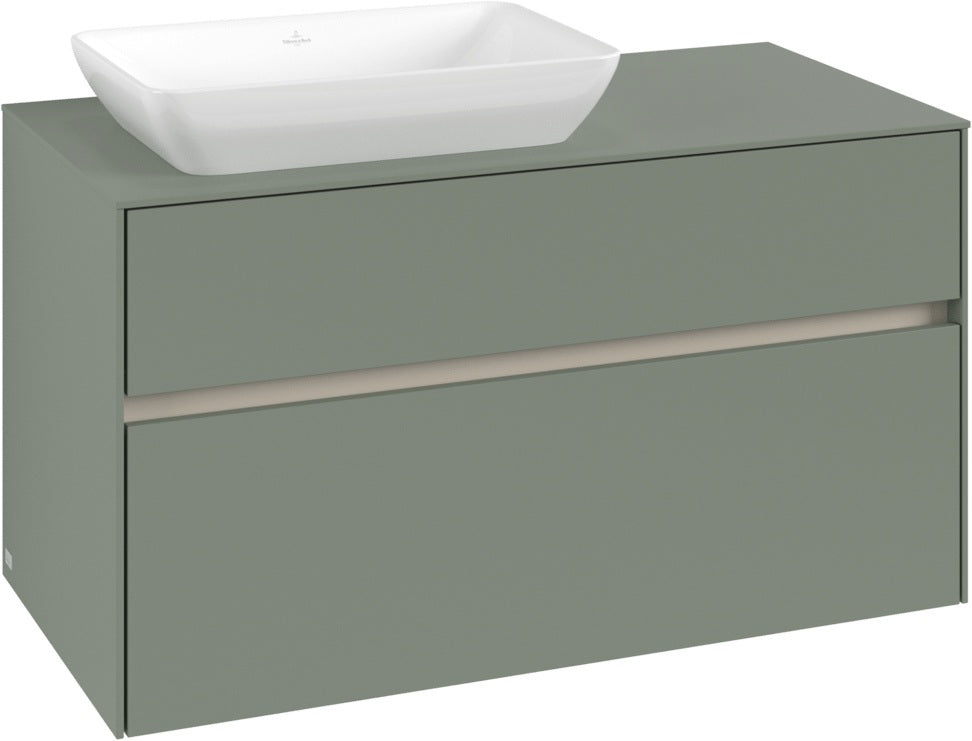 Villeroy & Boch Collaro Waschbeckenunterschrank C110 B0 White Oak 1000 mm mit LED-Beleuchtung