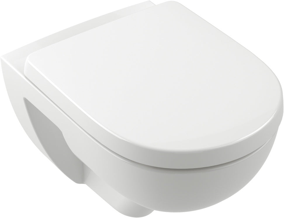 Villeroy & Boch O.novo Wand-WC Set 5660CL eckig weiß alpin mit WC-Sitz und SoftClosing