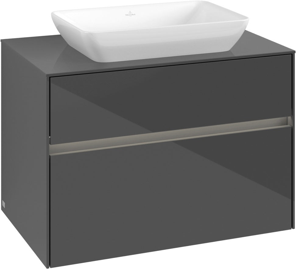 Villeroy & Boch Waschtischunterschrank Collaro C108 B0 800 mm Glossy White mit LED-Beleuchtung