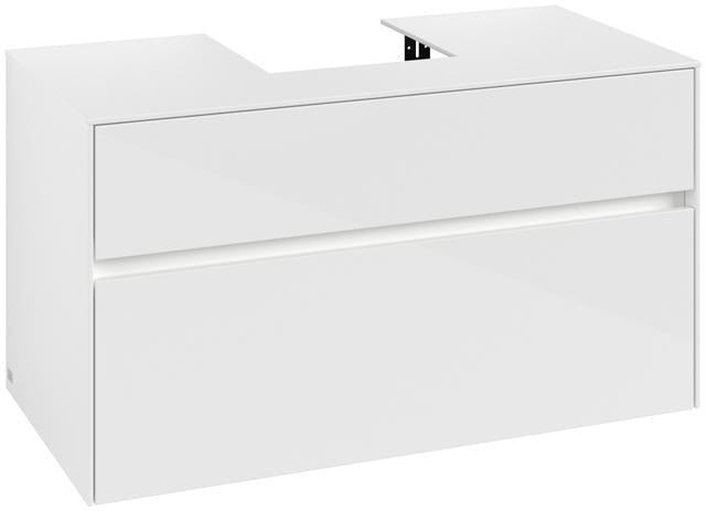 Villeroy & Boch Waschbeckenunterschrank Collaro C094B0 1000 mm Glossy White mit Beleuchtung