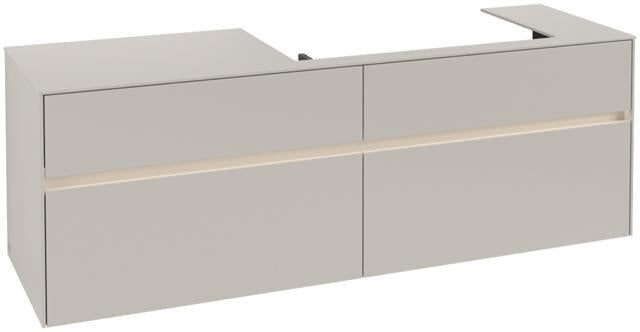 Villeroy & Boch Waschtischunterschrank Collaro C027 B0 1600 mm Glossy White mit LED-Beleuchtung