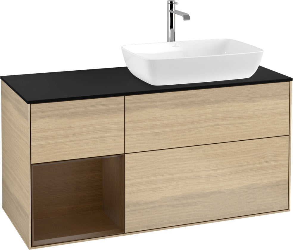 Villeroy & Boch Finion Waschtischunterschrank 1200 mm Glossy White Lacquer mit Beleuchtung