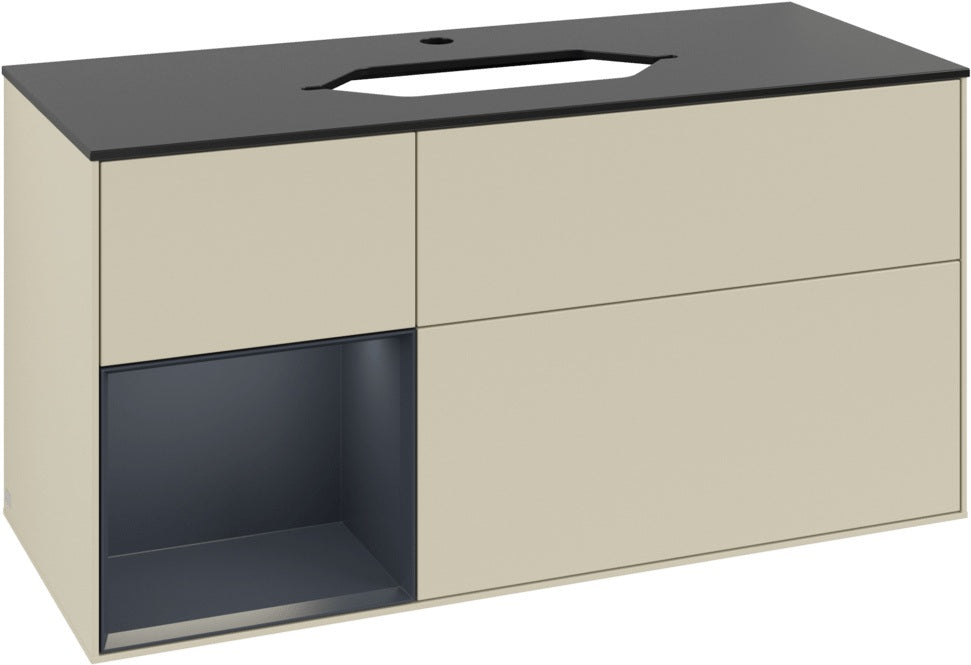 Villeroy & Boch Finion Waschtischunterschrank 1200 mm Glossy White Lacquer mit LED-Beleuchtung