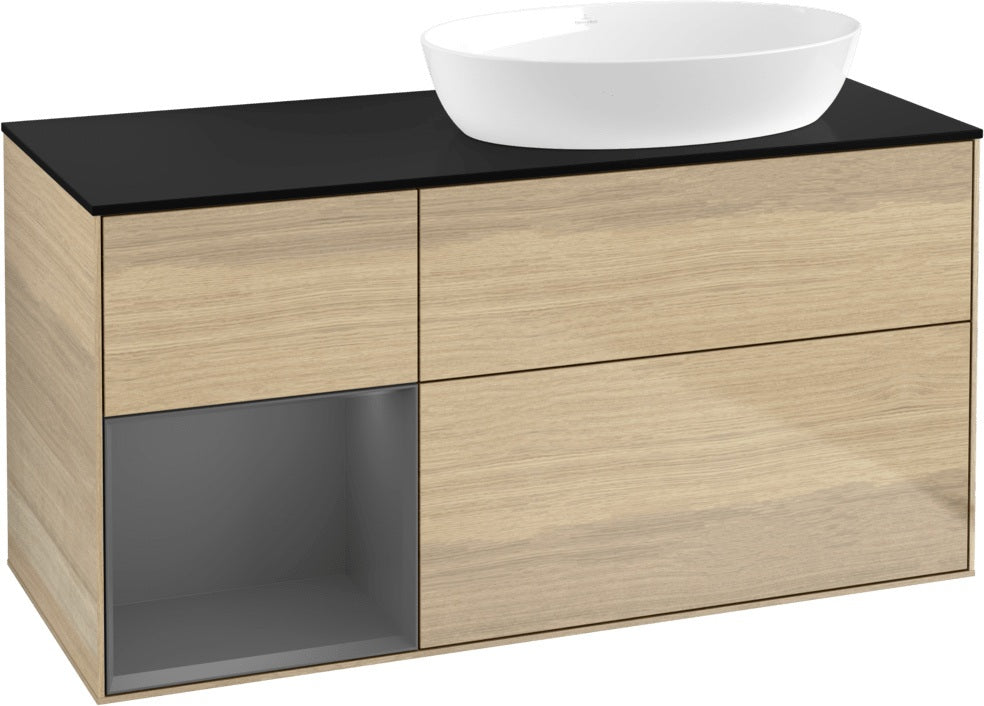 Villeroy & Boch Waschtischunterschrank Finion FA42G 1200 mm Glossy White Lacquer mit Beleuchtung