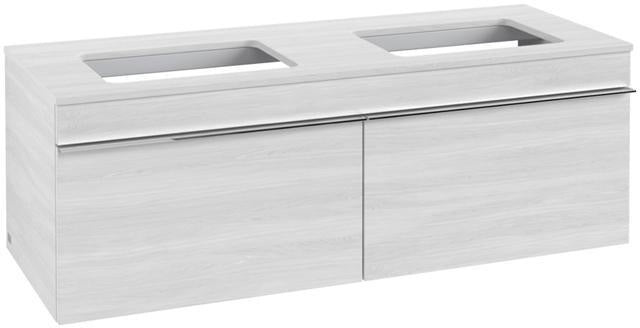 Villeroy & Boch Venticello Waschtischunterschrank 1257 mm Glossy White für 2 Waschbecken