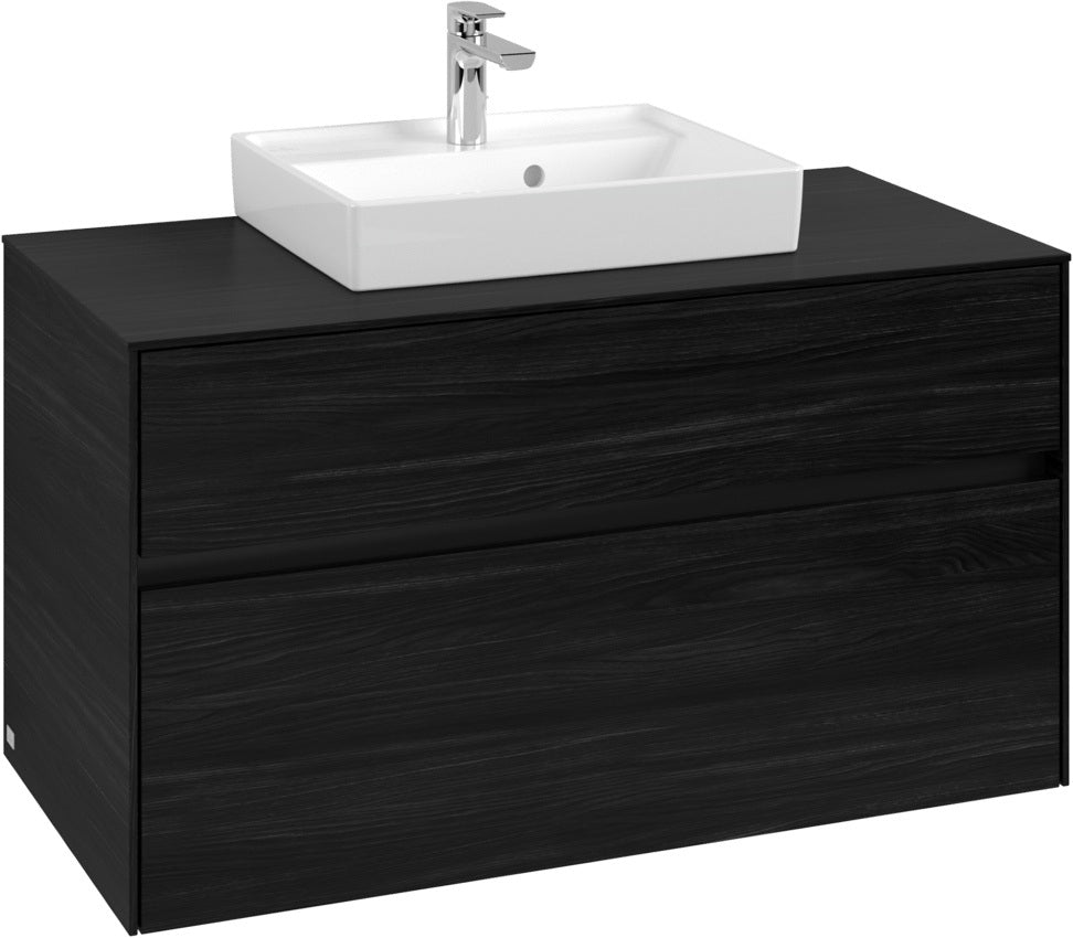 Villeroy & Boch Waschbeckenunterschrank Collaro C016 Black Oak 1000 mm mit SoftClosing