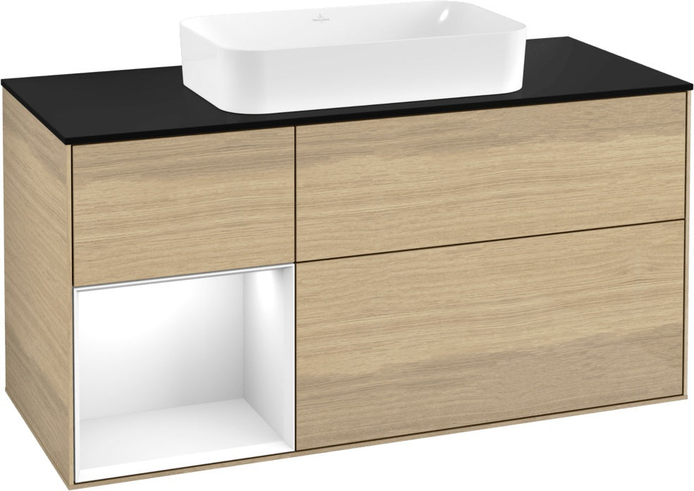 Villeroy & Boch Finion Waschtischunterschrank 1200 mm Glossy White Lacquer mit LED-Beleuchtung
