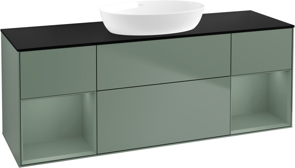 Villeroy & Boch Finion Waschtischunterschrank 1600 mm Glossy White Lacquer mit Beleuchtung