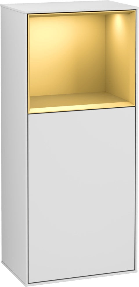Villeroy & Boch Finion Seitenschrank G510GF, 418 mm, Glossy White Lacquer, mit Beleuchtung